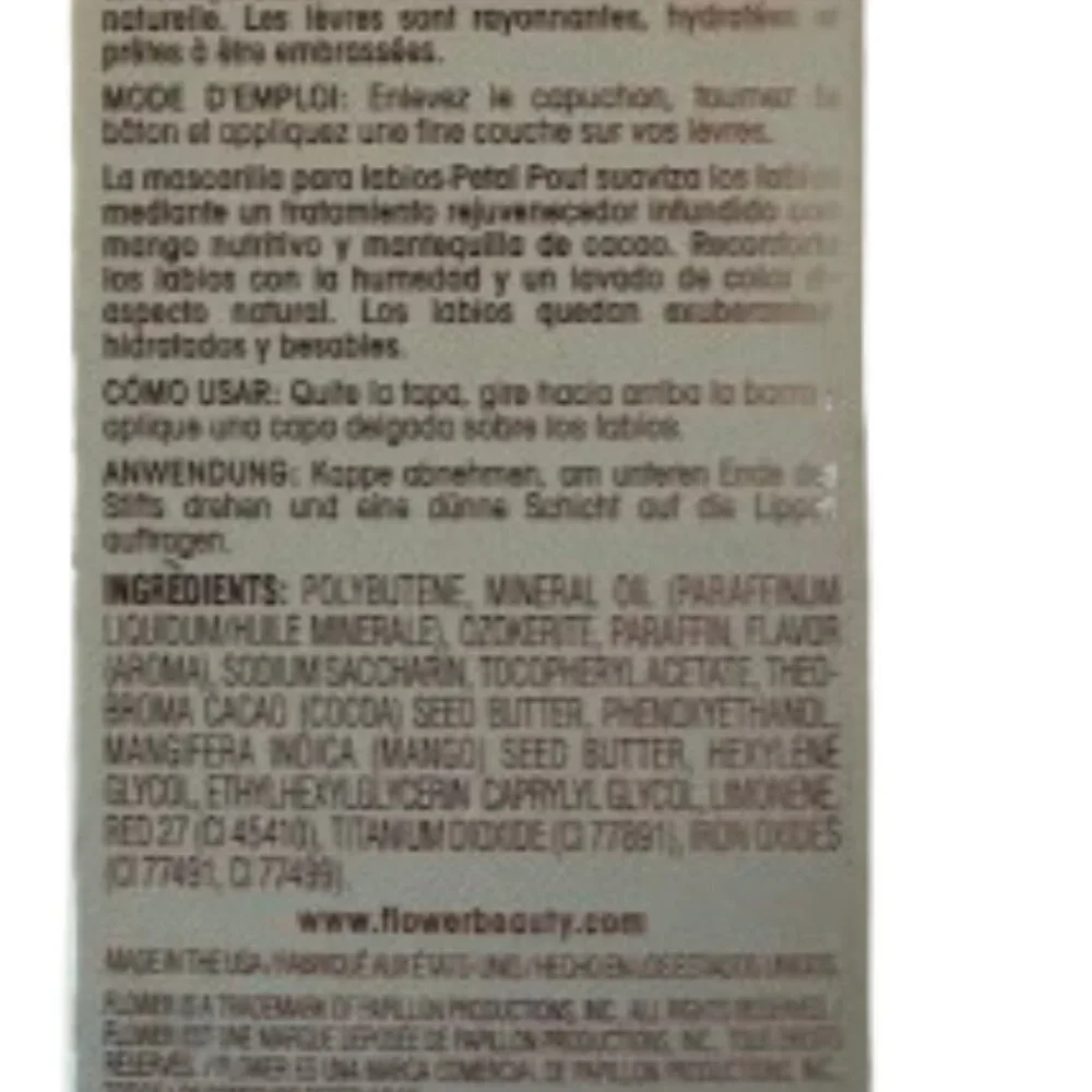 NEW Lot of 2 FLOWER Petal Pout Lip Mask Berry-More LM7 - 0.05 FL OZ